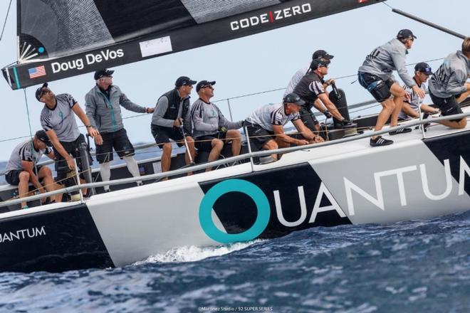 Day 2 – Quantum Racing are focussing on the task at hand – to close the points gap on Azzurra – 52 Super Series Sailing Week ©  Nico Martinez / Martinez Studio